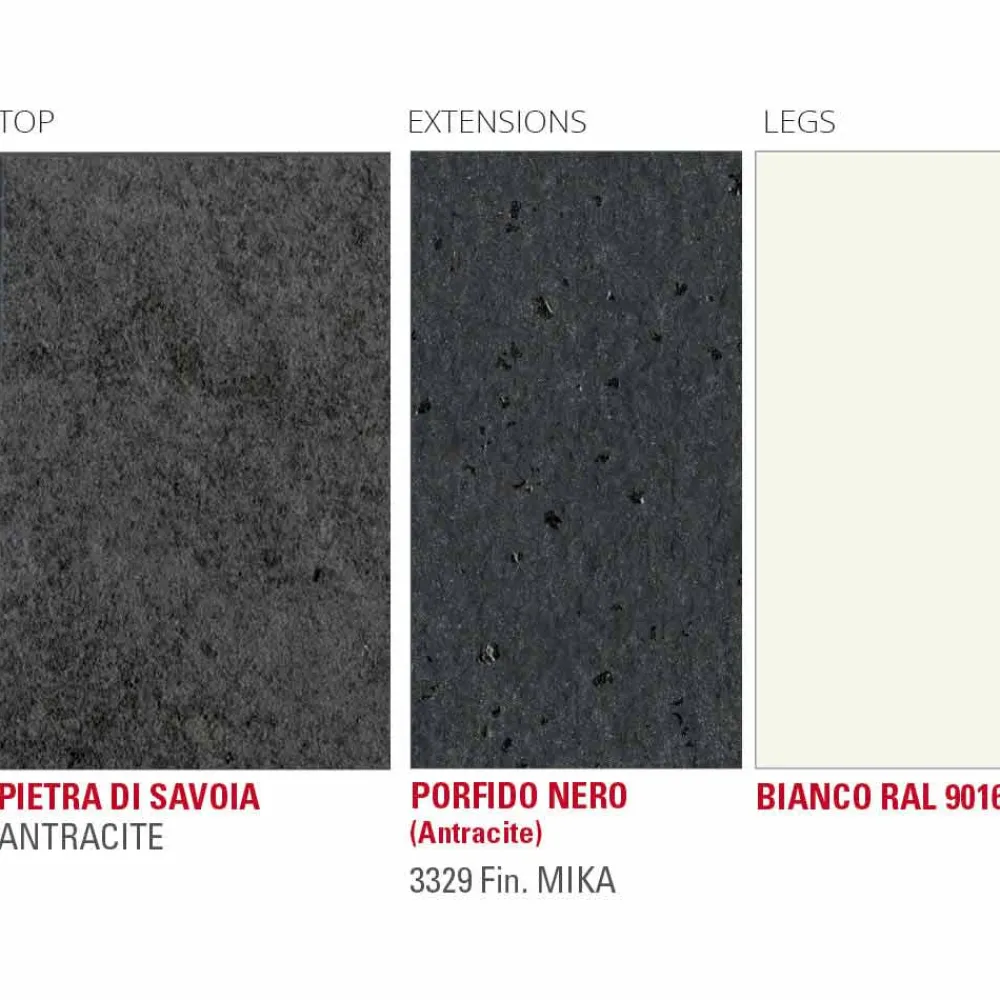 Viadurini Living Ausziehbare Esstische-Ausziehbarer Tisch Bis zu 238 cm aus Laminam und Metall Made in Italy - Remigio