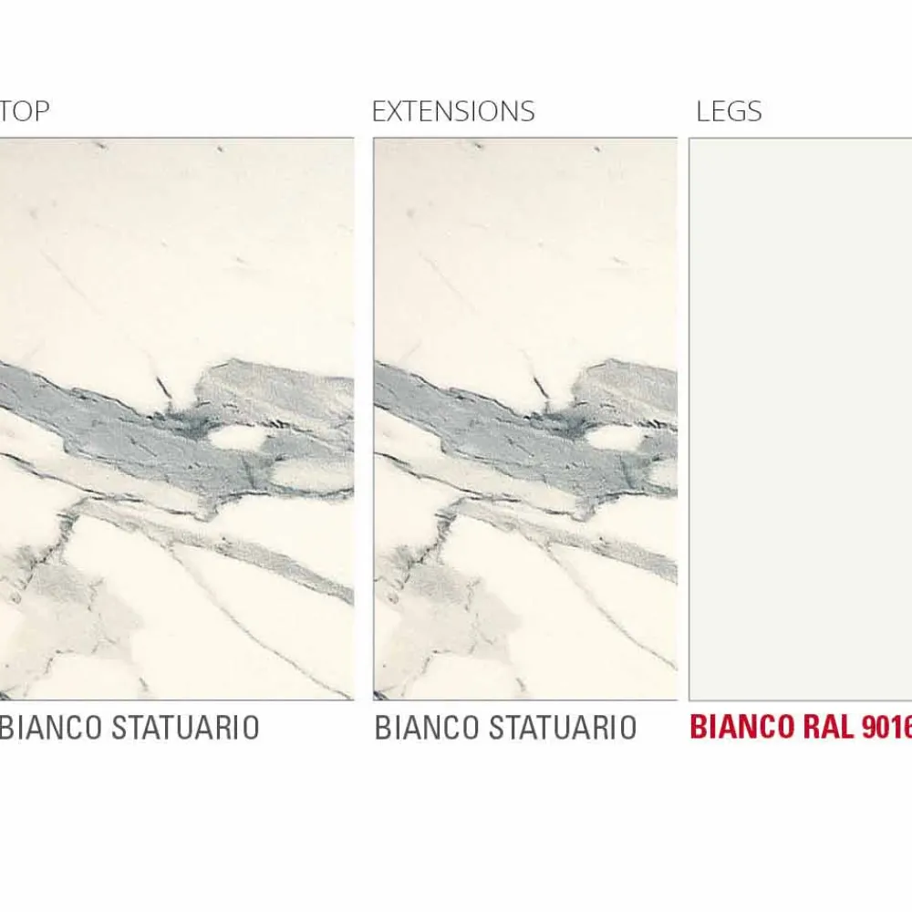 Viadurini Living Ausziehbare Esstische-Ausziehbarer Tisch Bis zu 238 cm aus Laminam und Metall Made in Italy - Remigio