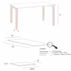 Viadurini Living Ausziehbare Esstische-Ausziehbarer Tisch Bis zu 238 cm aus Laminam und Metall Made in Italy - Remigio