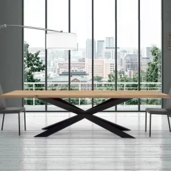 Viadurini Living Ausziehbare Esstische-Ausziehbarer Tisch für bis zu 14 Sitzplätze aus furniertem Holz, hergestellt in Italien – Grotta