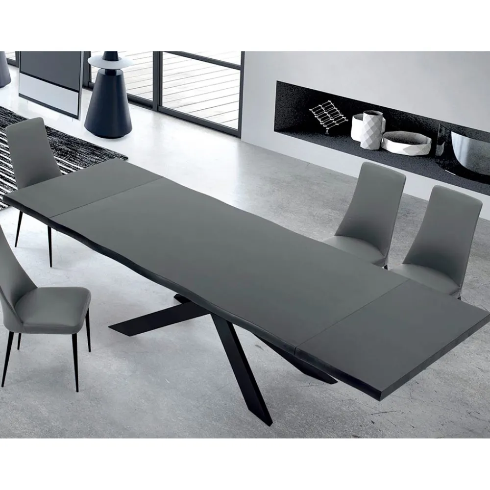 Viadurini Living Ausziehbare Esstische-Ausziehbarer Tisch für bis zu 14 Sitzplätze aus furniertem Holz, hergestellt in Italien – Grotta