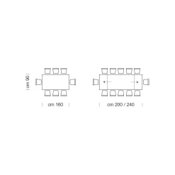 Viadurini Living Ausziehbare Esstische-Ausziehbarer Tisch für bis zu 14 Sitzplätze aus furniertem Holz, hergestellt in Italien – Grotta