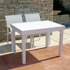Viadurini in the Garden Gartentische Aus Aluminium|Ausziehbare Gartentische-Ausziehbarer Tisch für den Außenbereich mit Aluminium-Lattenrostplatte - Supernova
