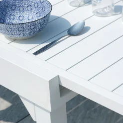 Viadurini in the Garden Gartentische Aus Aluminium|Ausziehbare Gartentische-Ausziehbarer Tisch für den Außenbereich mit Aluminium-Lattenrostplatte - Supernova