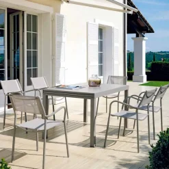 Viadurini in the Garden Ausziehbare Gartentische-Ausziehbarer Tisch im Freien Bis zu 280 cm aus Metall Made in Italy - Dego