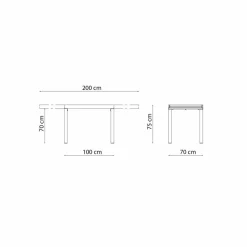 Viadurini in the Garden Ausziehbare Gartentische-Ausziehbarer Tisch im Freien Bis zu 280 cm aus Metall Made in Italy - Dego