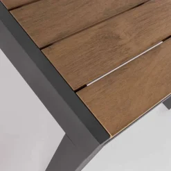 Viadurini in the Garden Gartentische Aus Aluminium|Ausziehbare Gartentische-Ausziehbarer Tisch im Freien Bis zu 200 cm mit Platte aus Teakholz - Bobel-Finish