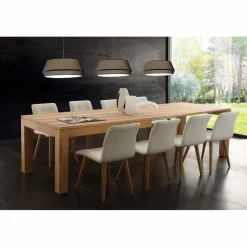 Viadurini Living Ausziehbare Esstische-Ausziehbarer Tisch mit Beinen aus Massivholz Indiana