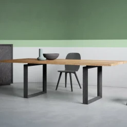 Viadurini Living Esstische Nach Mass|Ausziehbare Esstische-Ausziehbarer Tisch mit entrindeter Platte und Kante, hergestellt in Italien – Aravis