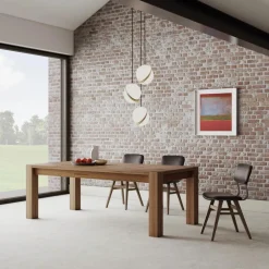 Viadurini Living Esstische Nach Mass|Ausziehbare Esstische-Ausziehbarer Tisch mit furnierten Beinen und Platte, hergestellt in Italien – Tash