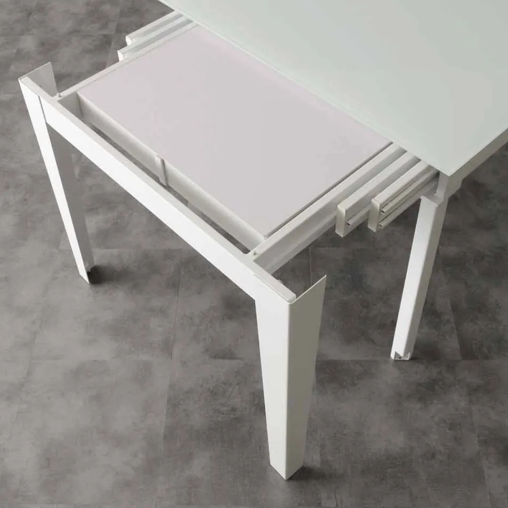Viadurini Living Ausziehbare Esstische-Ausziehbarer Tisch mit Glasplatte in modernem Design Baltimora