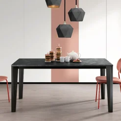 Viadurini Living Ausziehbare Esstische-Ausziehbarer Tisch mit Melaminplatte und Metallgestell - Ariel