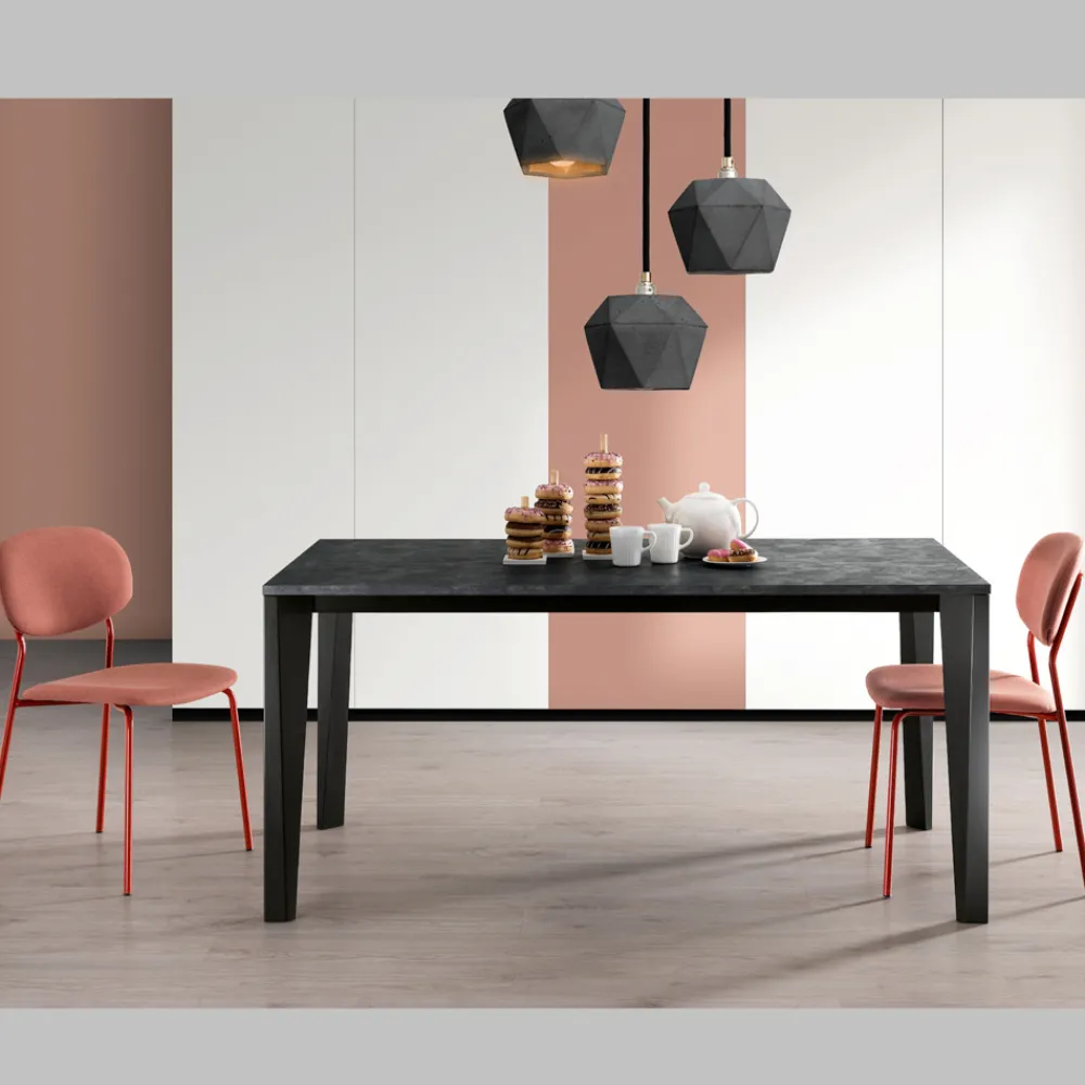 Viadurini Living Ausziehbare Esstische-Ausziehbarer Tisch mit Melaminplatte und Metallgestell - Ariel