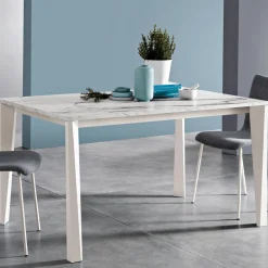 Viadurini Living Ausziehbare Esstische-Ausziehbarer Tisch mit Melaminplatte und Metallgestell - Ariel
