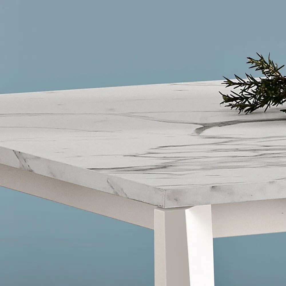 Viadurini Living Ausziehbare Esstische-Ausziehbarer Tisch mit Melaminplatte und Metallgestell - Ariel