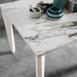 Viadurini Living Ausziehbare Esstische-Ausziehbarer Tisch mit Melaminplatte und Metallgestell - Ariel