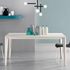 Viadurini Living Ausziehbare Esstische-Ausziehbarer Tisch mit Melaminplatte aus eisweißem Zement - Ariel