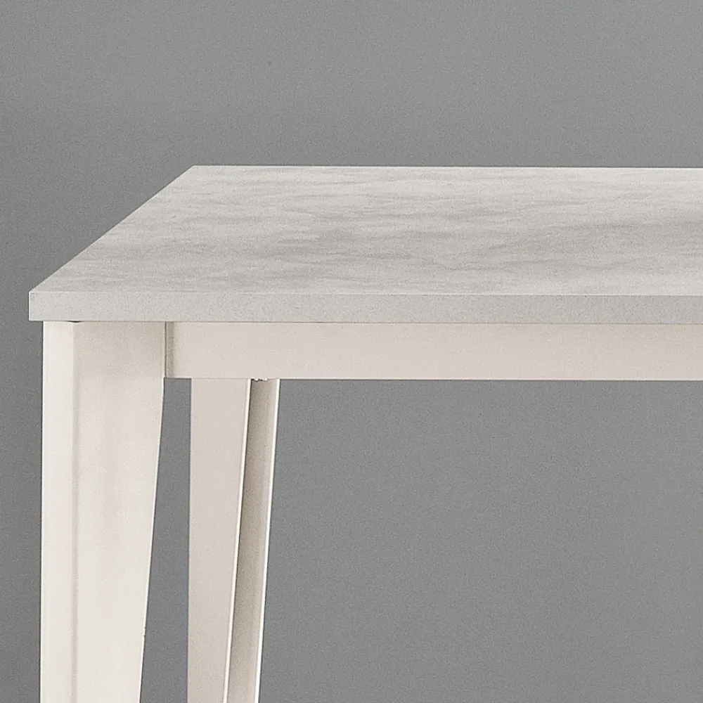 Viadurini Living Ausziehbare Esstische-Ausziehbarer Tisch mit Melaminplatte aus eisweißem Zement - Ariel