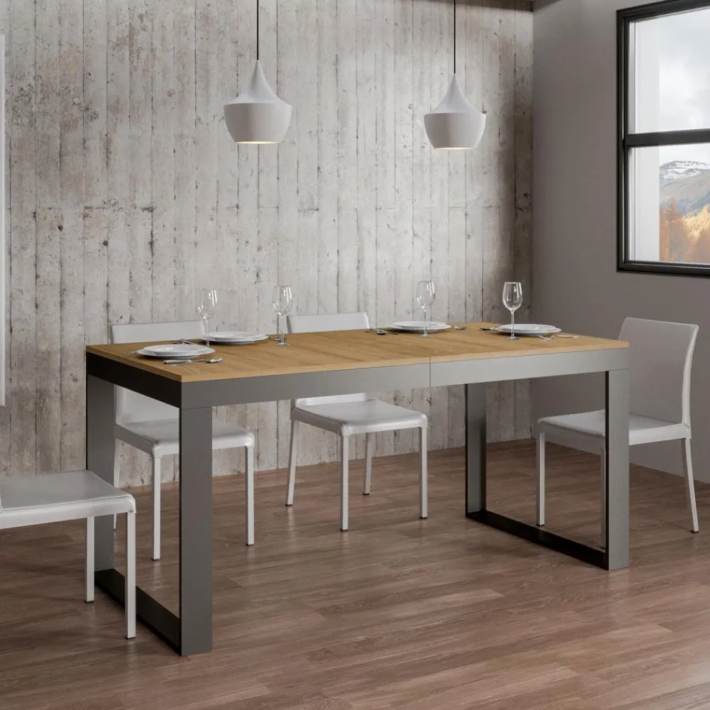 Viadurini Living Ausziehbare Esstische-Ausziehbarer Tisch mit modernem Design aus Melaminholz - Badesi