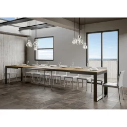 Viadurini Living Ausziehbare Esstische-Ausziehbarer Tisch mit modernem Design aus Melaminholz - Badesi