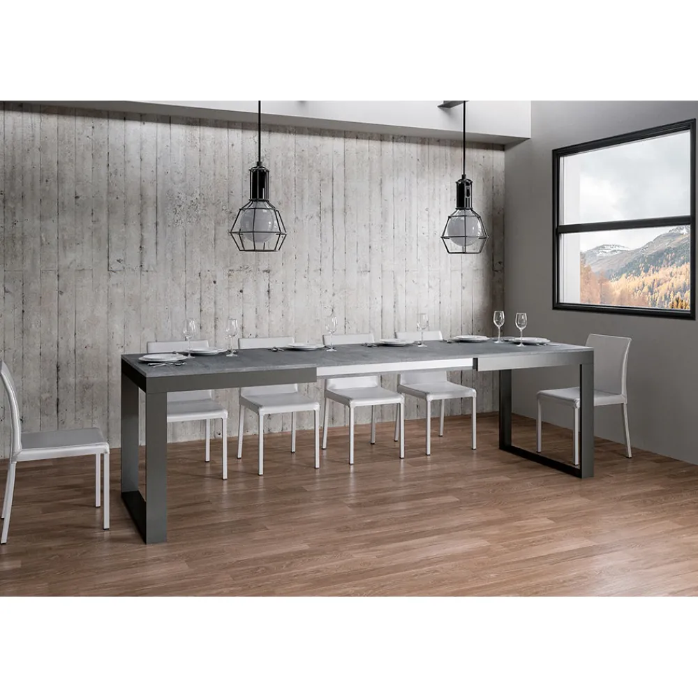 Viadurini Living Ausziehbare Esstische-Ausziehbarer Tisch mit modernem Design aus Melaminholz - Badesi