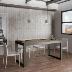 Viadurini Living Ausziehbare Esstische-Ausziehbarer Tisch mit modernem Design aus Melaminholz - Badesi