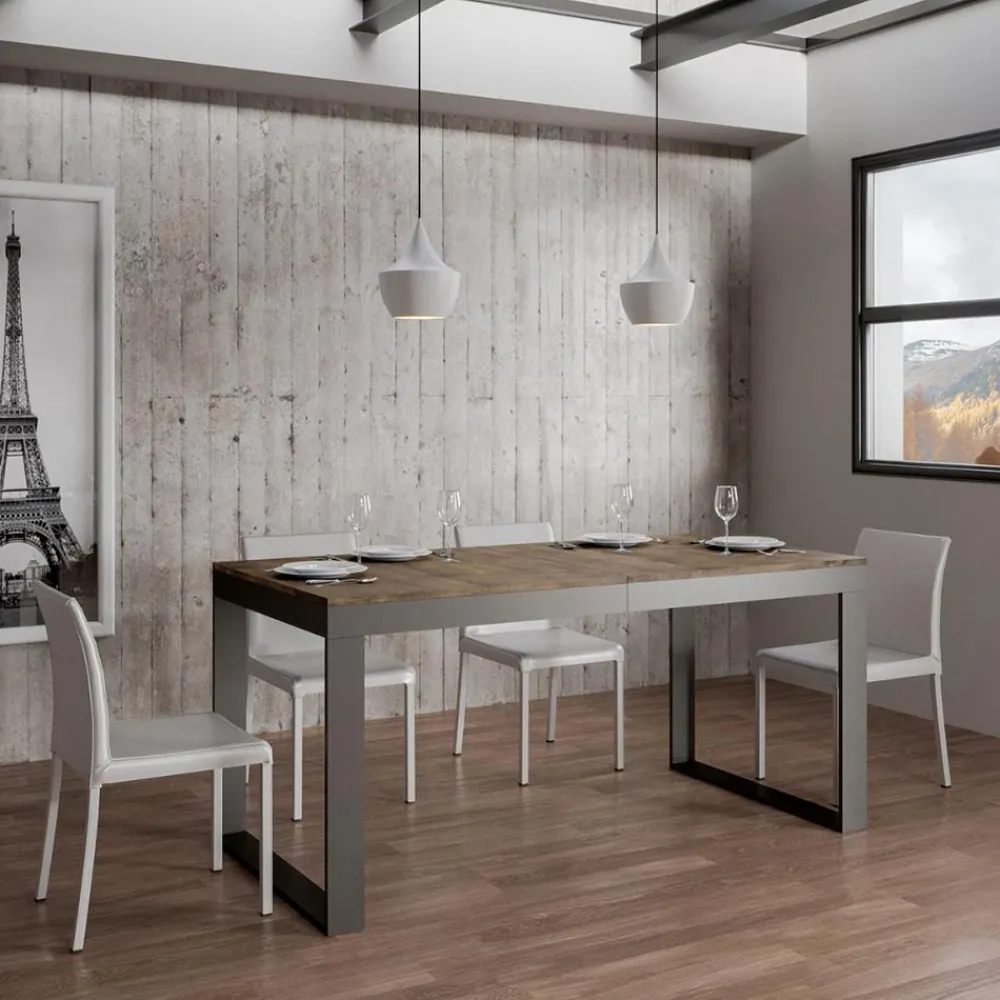 Viadurini Living Ausziehbare Esstische-Ausziehbarer Tisch mit modernem Design aus Melaminholz - Badesi