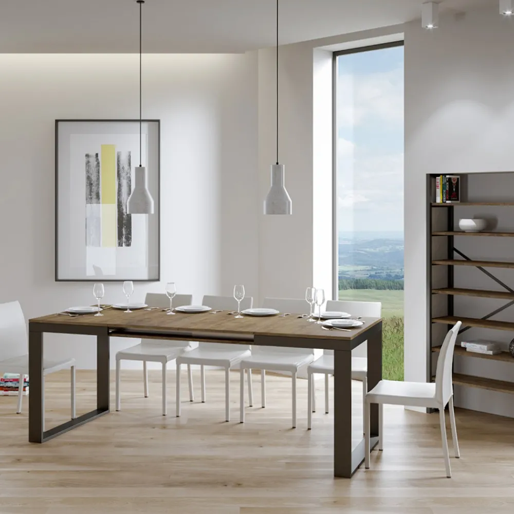 Viadurini Living Ausziehbare Esstische-Ausziehbarer Tisch mit modernem Design aus Melaminholz - Badesi
