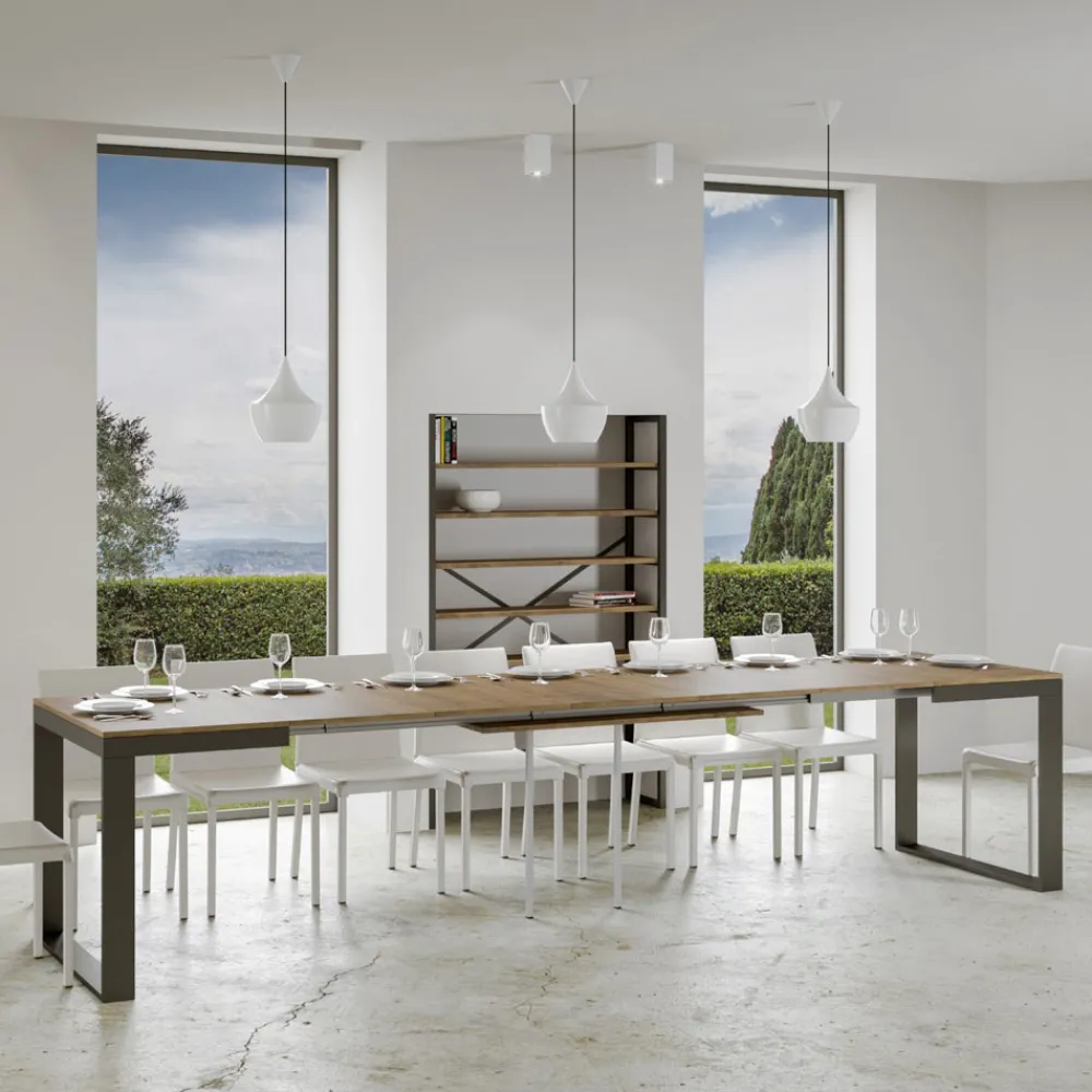 Viadurini Living Ausziehbare Esstische-Ausziehbarer Tisch mit modernem Design aus Melaminholz - Badesi