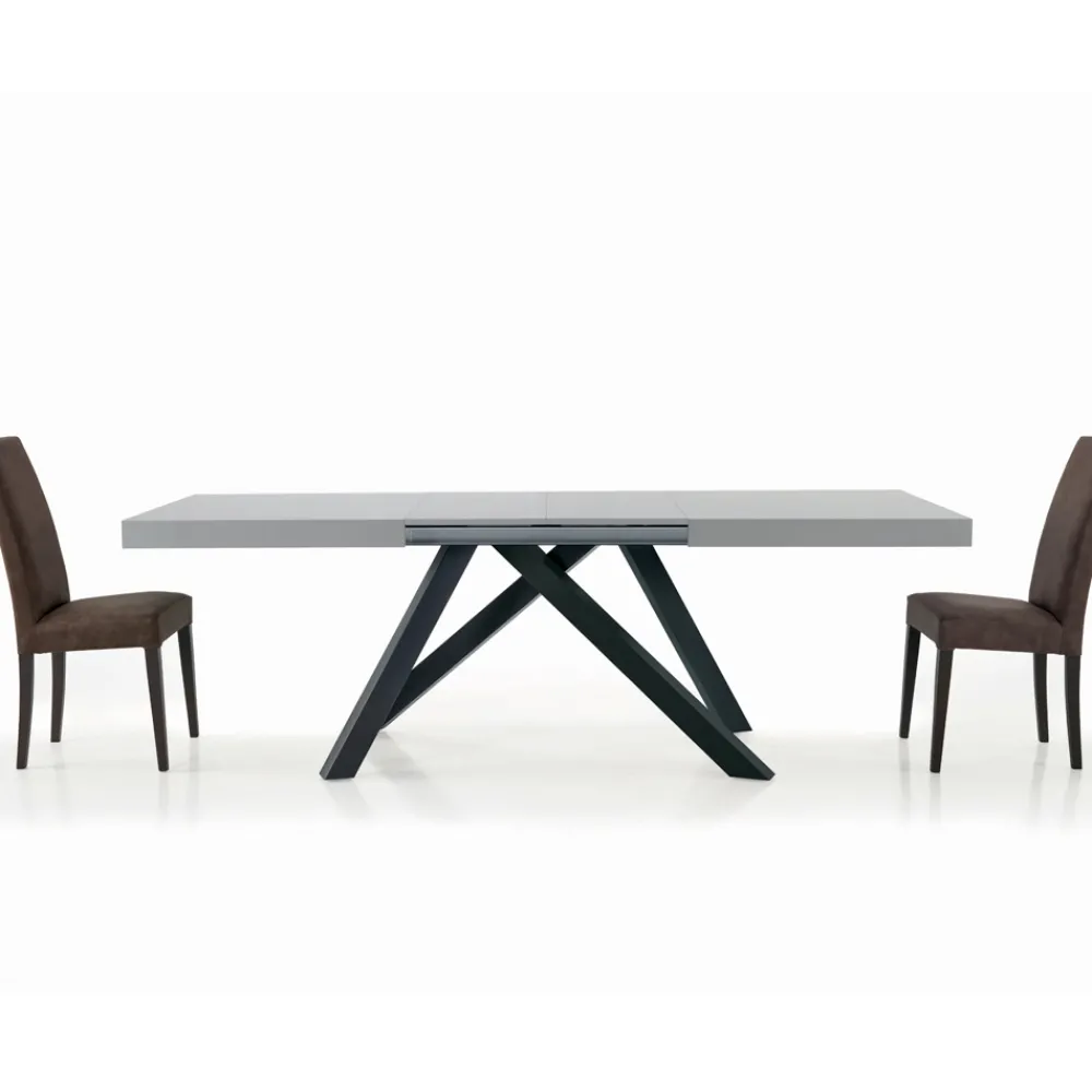 Viadurini Living Ausziehbare Esstische-Ausziehbarer Tisch mit synchronisierter zentraler Öffnung aus Laminat – Settimmio