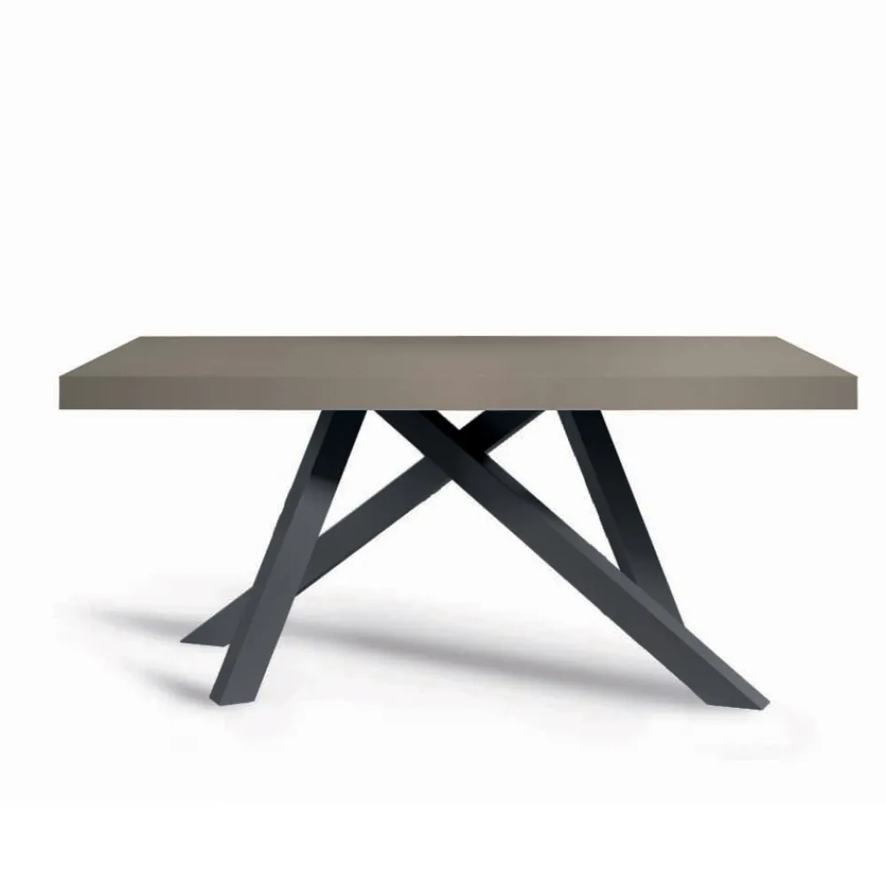 Viadurini Living Ausziehbare Esstische-Ausziehbarer Tisch mit synchronisierter seitlicher Öffnung aus Melamin – Settimmio