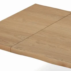 Viadurini Living Ausziehbare Esstische-Ausziehbarer Tisch mit unregelmäßiger entrindeter Kante, hergestellt in Italien – Gläser