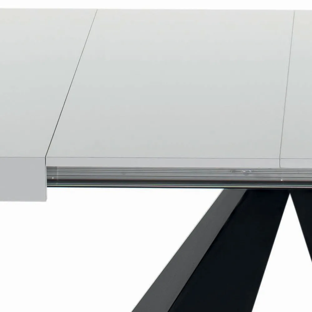 Viadurini Living Ausziehbare Esstische-Ausziehbarer Tisch mit zentraler Öffnung und klappbarer Kante, hergestellt in Italien – Dalmatiner