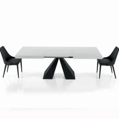 Viadurini Living Ausziehbare Esstische-Ausziehbarer Tisch mit zentraler Öffnung und klappbarer Kante, hergestellt in Italien – Dalmatiner