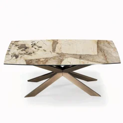 Viadurini Living Ausziehbare Esstische-Ausziehbarer tonnenförmiger Tisch mit integrierten Verlängerungen, hergestellt in Italien – Grotta