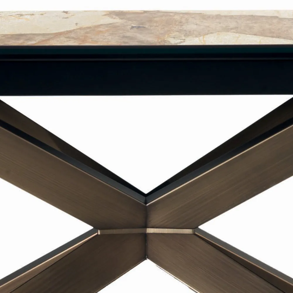 Viadurini Living Ausziehbare Esstische-Ausziehbarer tonnenförmiger Tisch mit integrierten Verlängerungen, hergestellt in Italien – Grotta