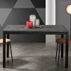 Viadurini Living Ausziehbare Esstische-Ausziehbarer Wohnzimmertisch mit Melaminplatte und Metallbeinen - Shaila