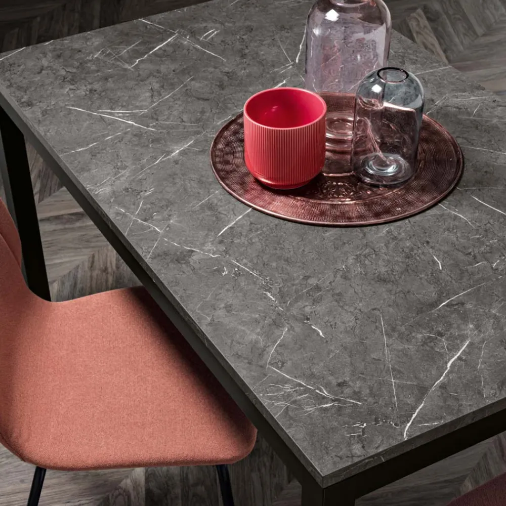 Viadurini Living Ausziehbare Esstische-Ausziehbarer Wohnzimmertisch mit Melaminplatte und Metallbeinen - Shaila