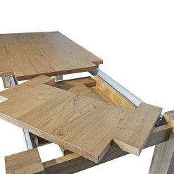 Viadurini Living Esstische Nach Mass|Ausziehbare Esstische-Ausziehbarer Wohnzimmertisch aus Asteiche plattiert Made in Italy - Durin