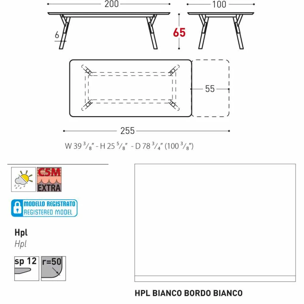 Varaschin Ausziehbare Gartentische-Ausziehtisch bis zu 350 cm H65 cm Link
