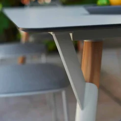 Varaschin Ausziehbare Gartentische-Ausziehtisch Tischbeine aus Teak H 65 cm Link