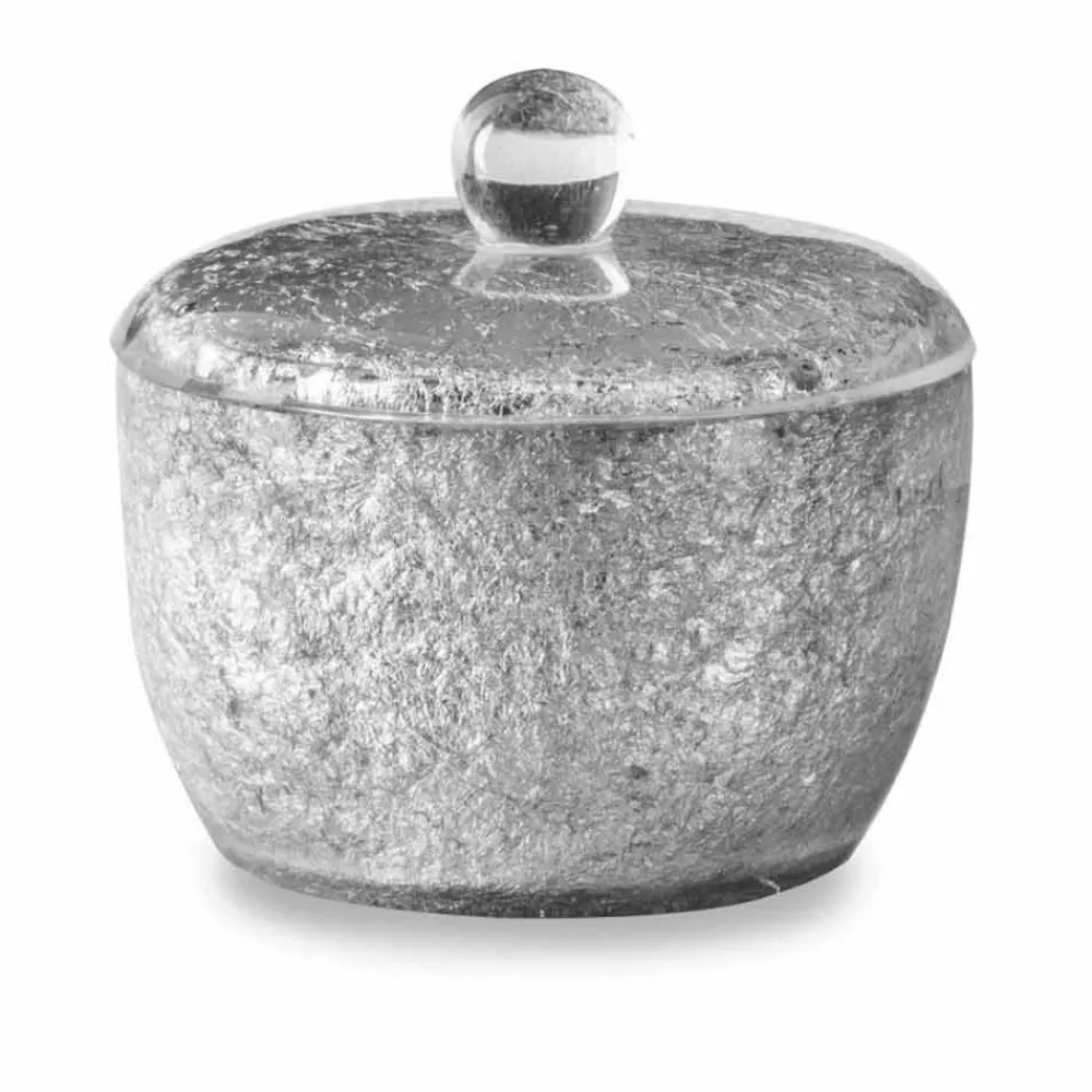 Viadurini Bathroom Badzubehör-Badaccessoires aus harzbeschichtetem Blattsilber - Argentine