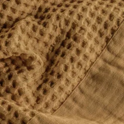 Viadurini Textile Bademäntel-Bademantel mit Kapuze und Leinenrüsche aus Baumwollwabenmuster – Plüsch