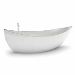 Viadurini Design Freistehende Badewannen-Badewanne aus Solid Surface®  Funamori Made in Italy