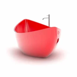 Viadurini Design Freistehende Badewannen-Badewanne aus Solid Surface®  Funamori Made in Italy