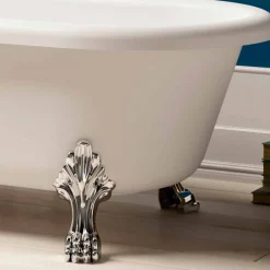 Viadurini Bathroom Freistehende Badewannen-Badewanne Freestanding, im Design, Füße im Chrom Finish - Free