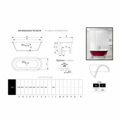 Viadurini Bathroom Freistehende Badewannen-Badewanne freestanding in modernem Design Hall
