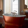 Viadurini Bathroom Freistehende Badewannen-Badewanne Freestanding mit Kupferfolie bezogen Bass