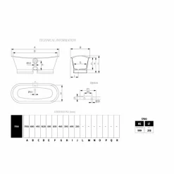 Viadurini Bathroom Freistehende Badewannen-Badewanne Freestanding mit Kupferfolie bezogen Bass