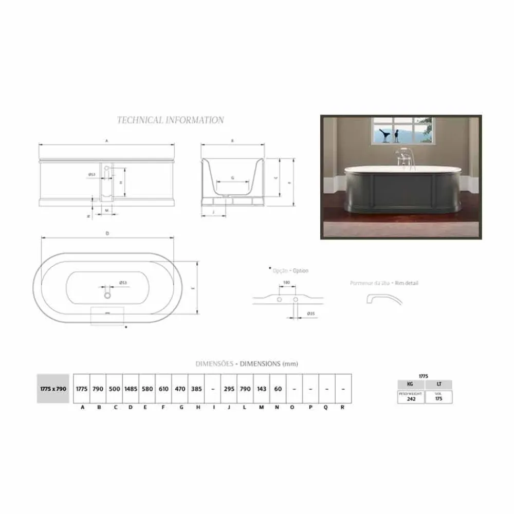 Viadurini Bathroom Freistehende Badewannen-Badewanne freistehend in modernem Design Ashley